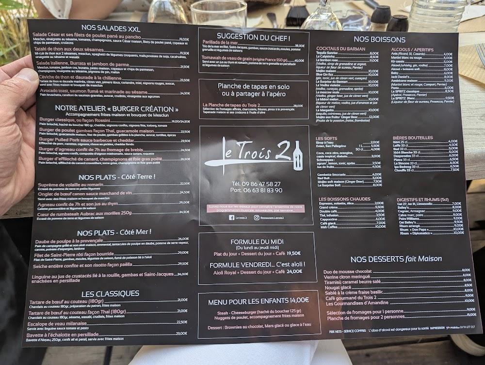 Restaurant Le Trois 2 - DRAGUIGNAN - Menu Image 1